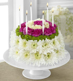 The FTD� Wonderful Wishes� Floral Cake