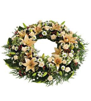 Funeral Wreath with Ribbons