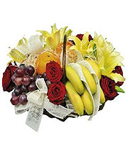 Flower Arrangement with Fruits