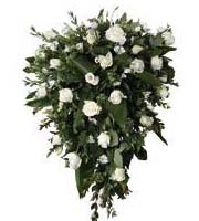 Funeral Spray with Mixed White Cut Flowers