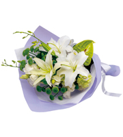 Funeral Bouquet in White and Green