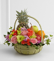 The FTD� Rest in Peace� Fruit & Flowers Basket