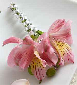 The FTD� Pink Peruvian Lily Boutonniere