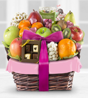 Spring Sensation Fruit & Sweets Gourmet Gift Basket - BETTER