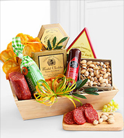 Meat & Cheese Wooden Gift Crate - Good