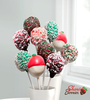 Chocolate Dip Delights� Christmas Cake Pops - 10-piece